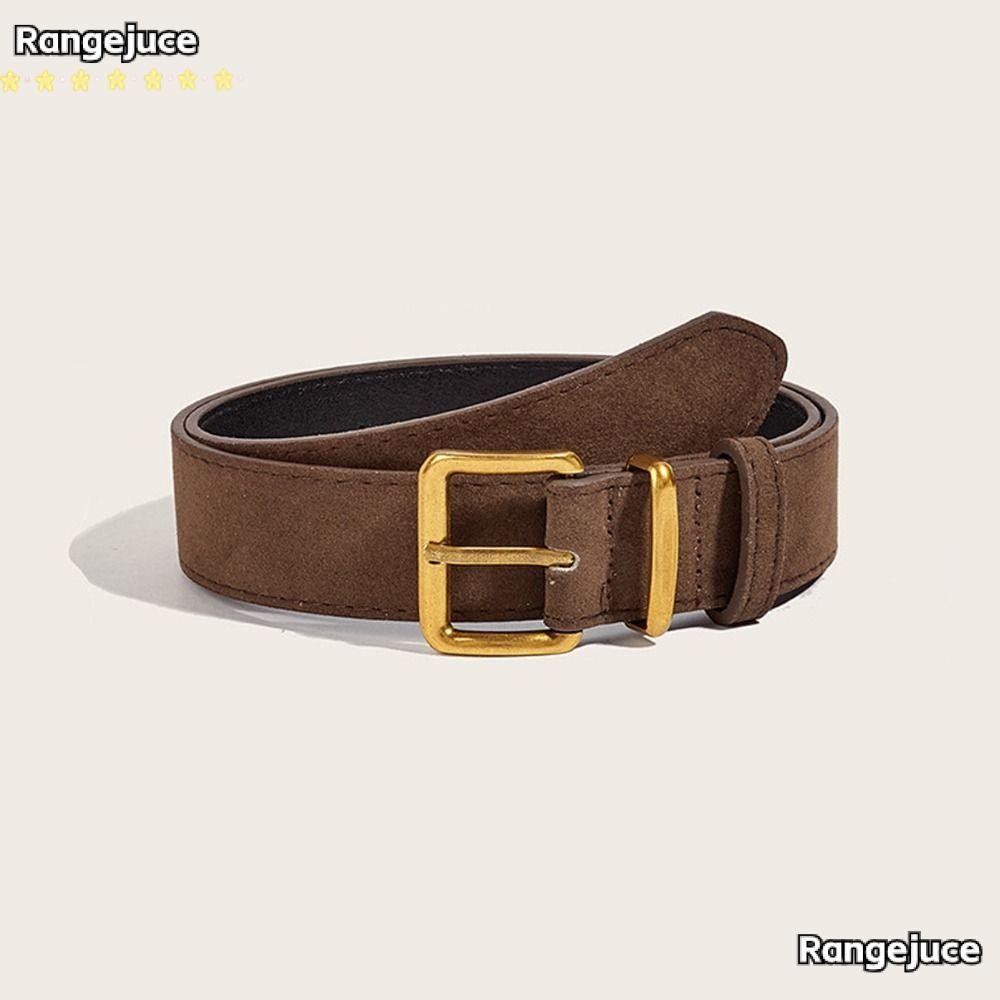 RANGEJUCE หนังนิ่มหนังเข็มขัดกว้าง, สไตล์ Maillard Luxury Design Pin Buckle Waistband, ผู้หญิงแฟชั่นลําลองอเนกประสงค์อินเทรนด์ธุรกิจสายรัดเอวของขวัญ