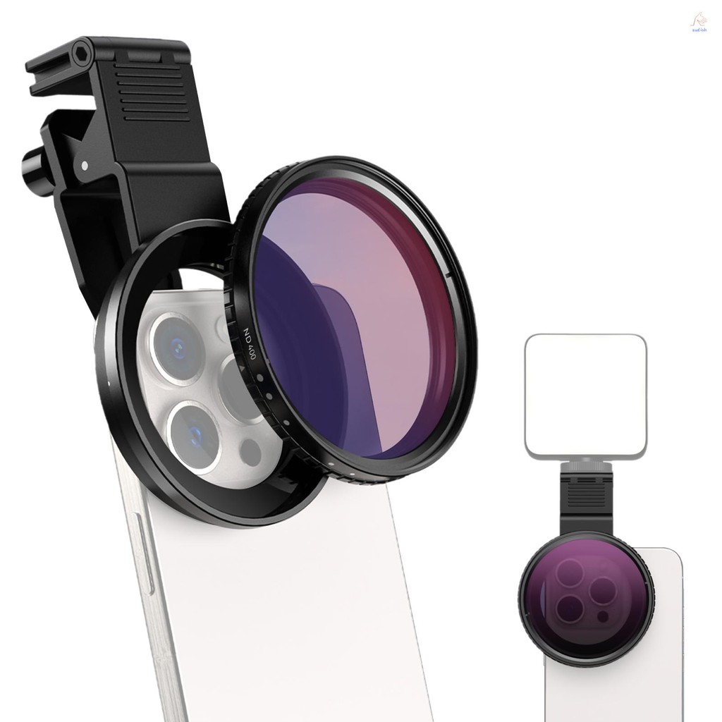 67 มม.ตัวแปร ND Filter สําหรับโทรศัพท์กล้องเลนส์ ND2-ND400 ปรับ Neurtal Density Filter พร้อมกรองโทรศ