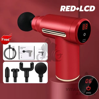 ปืนนวด จอแอลซีดี Massage gun เครื่องนวดหลัง สำหรับนวดกล้ามเนื้อ บรรเทาอาการปวดเมื่อยได้ พกพาสะดวก