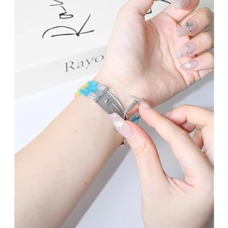 Candy สีเรซิ่นสําหรับ Huawei Band 11/11 Pro/10/9/8 สายรัดข้อมือโปร่งใสเปลี่ยนฝาครอบ