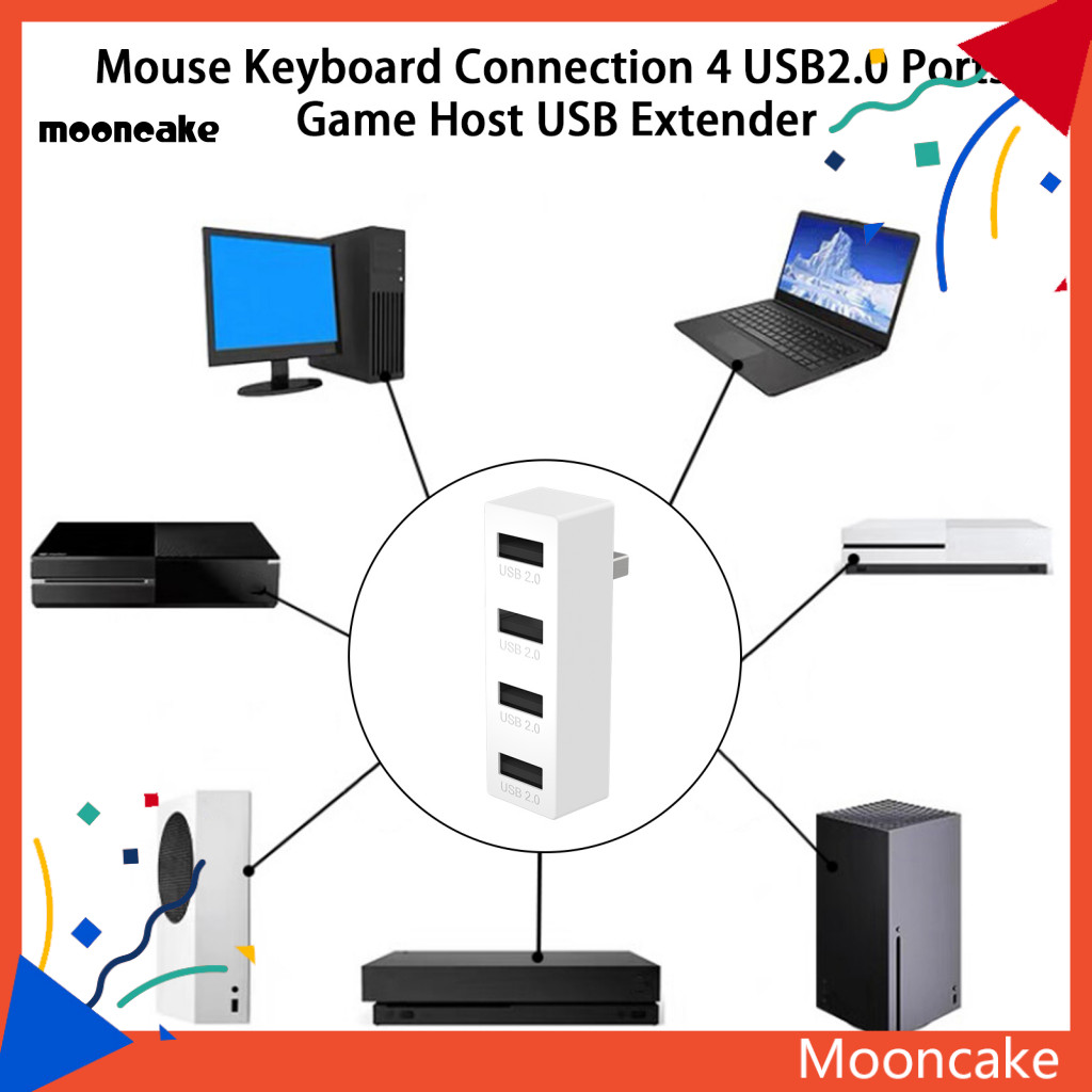 ขนมไหว้พระจันทร์| ไดรฟ์ฟรี USB Docking Stand เมาส์คีย์บอร์ดการเชื่อมต่อ 4 พอร์ต USB20 โฮสต์เกม USB E