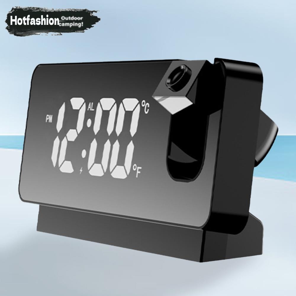 นาฬิกาปลุกดิจิตอล 180 โปรเจคเตอร์บนเพดานนาฬิกาตั้งโต๊ะสําหรับห้องนอนสํานักงาน