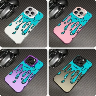 เคสโทรศัพท์ลายหยดน้ำสีฟ้า, เหมาะสำหรับ iPhone 17 11 12 13 15, ProMax, IP16Pro เคสซิลิโคนป้องกันกันกระแทกขั้นสูง, ทันสมัย
