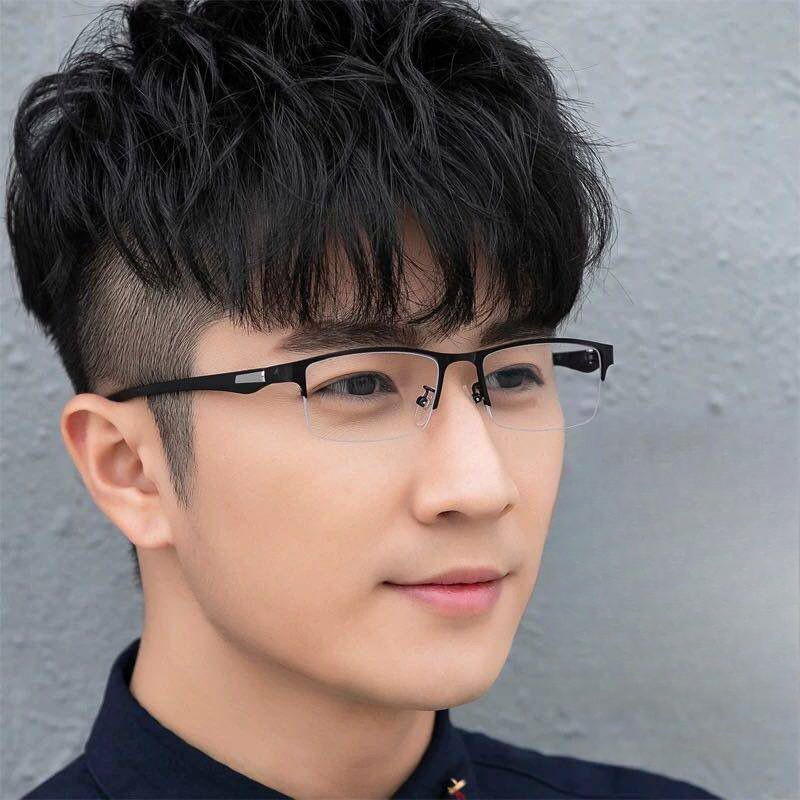 (+0 ถึง+400) แว่นสายตายาว แว่นแฟชั่นกึ่งเฟรม แว่นอ่านหนังสือสําหรับวัยกลางคนและผู้สูงอายุ - รูปที่ 2