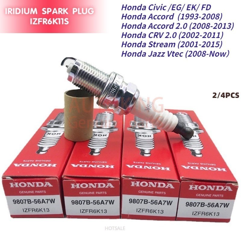 2 ชิ้น/4 ชิ้นหัวเทียน NGK Iridium สําหรับ Honda City 2003-2013 SEL & TMO/ Honda Jazz 2003 - 2013 SEL