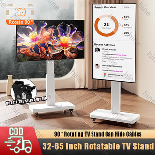 360° Rotation TV Stand 32-90 Inch Movable TV Rack Stand Universal TV Bracket Base With Wheels