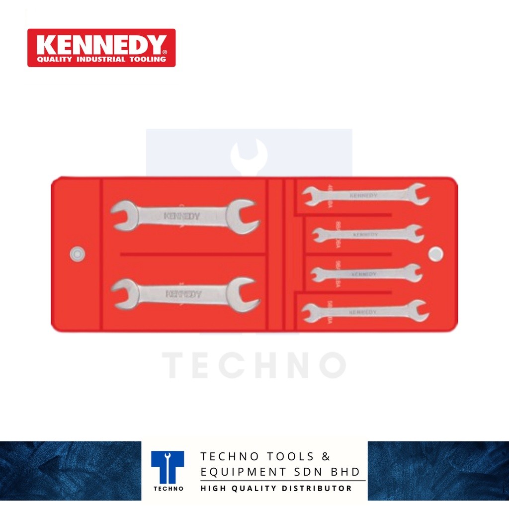 KENNEDY 0-11BA OPEN END SPANNER SET 6PC KEN5820910K รับประกันตลอดอายุการใช้งาน