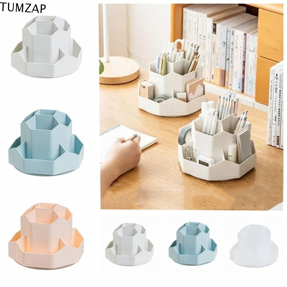 TUMZAP ที่ใส่ปากกาหมุนได้,ความจุขนาดใหญ่ที่เก็บดินสอสก์ท็อปผู้ถือปากกา,เด็กนักเรียนอเนกประสงค์ปากกายืน9-ตารางเครื่องเขียนออแกไนเซอร์เด็กห้องเรียน