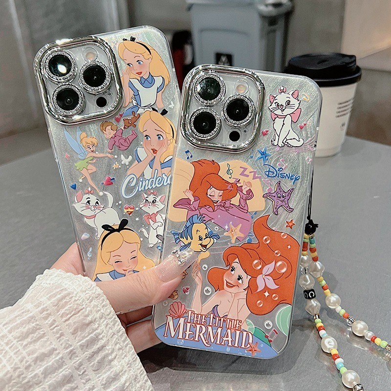 จัดส่งทันที เคสไอโฟน11 13 14 15 16 Pro Max เจ้าหญิงเงือกแมวมารีสุดน่ารัก Case For iPhone 13PM,16PM,15PM,14PM,12PM
