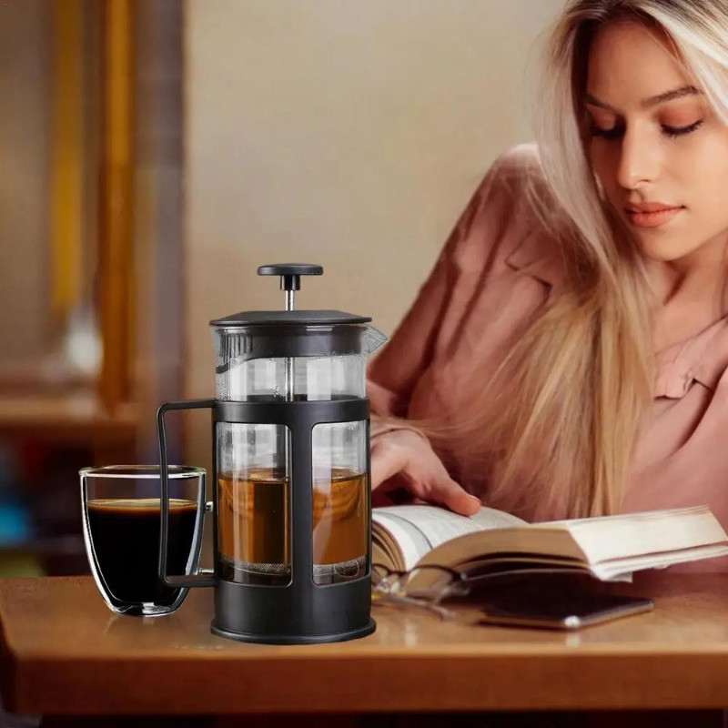 เครื่องชงกาแฟ French Press - ชุดของขวัญกดกาแฟ - หม้อต้มกาแฟทนความร้อน- เครื่องชงชาพร้อมตัวกรอง - รูปที่ 2