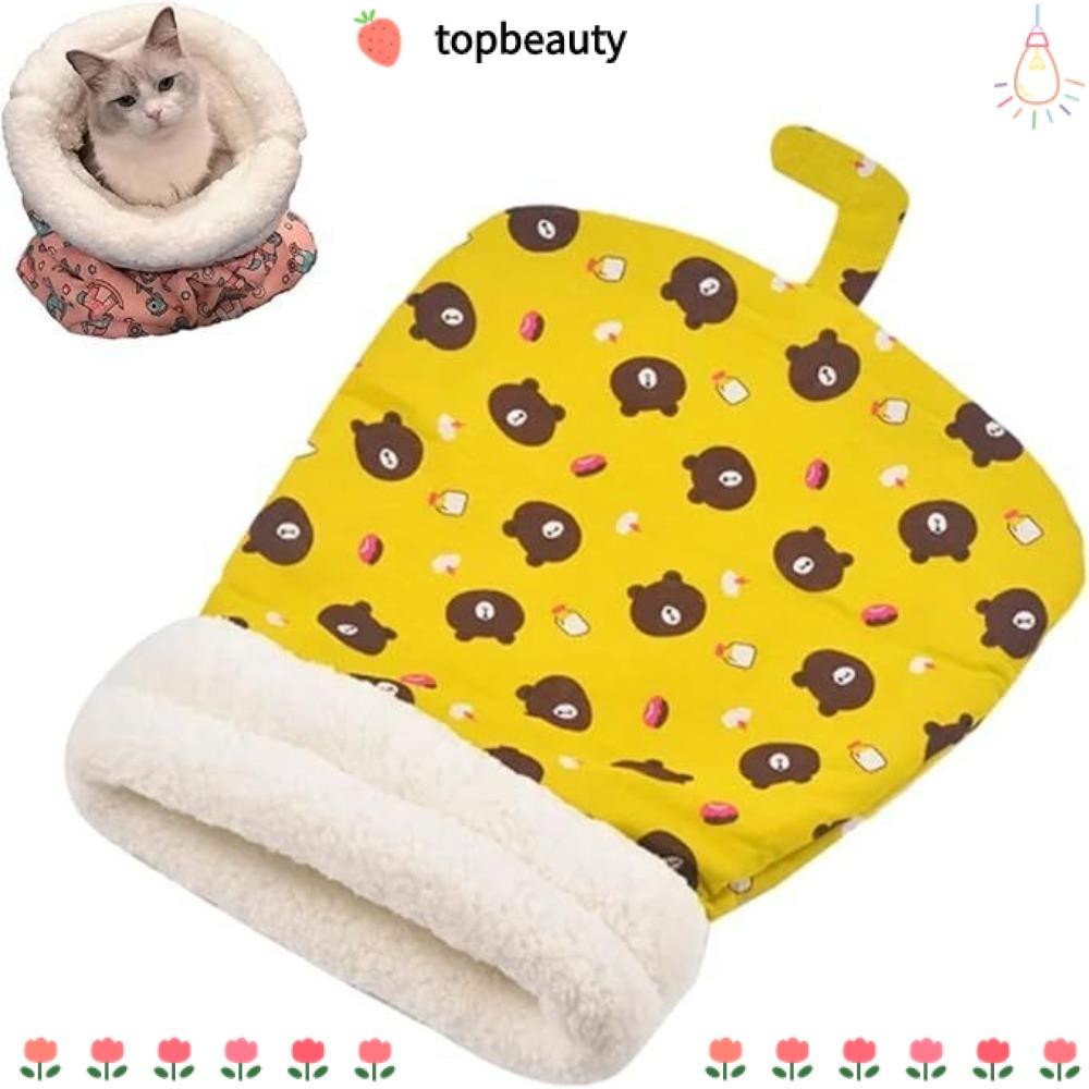 Topbeauty ถุงนอนแมว,สบายสัตว์เลี้ยงSnuggleกระสอบถุงนอนฤดูหนาวรัง,ขนแกะผ้าฝ้ายสุนัขแมวอุปกรณ์สัตว์เลี้ยงเตียงที่อบอุ่น