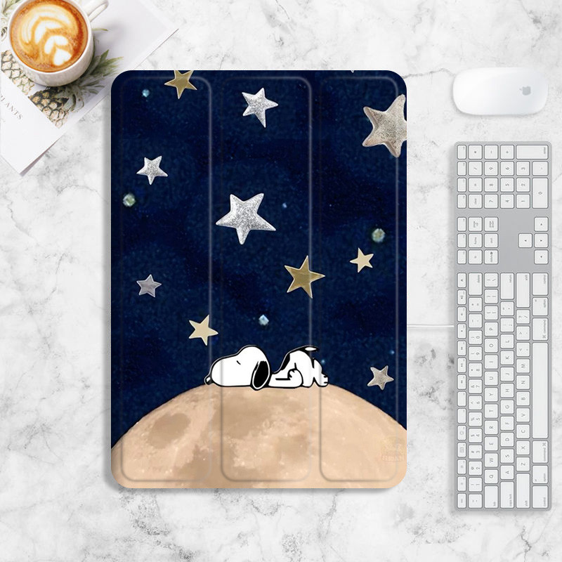 เคส snoopy iPad pro11 2024 pro12.9 pro13 2022 เคส iPad air4/5/6 mini6/7 10.2 gen7/8/9 gen10 gen5/6 เคสช่องเสียบปากกา gen11 a16