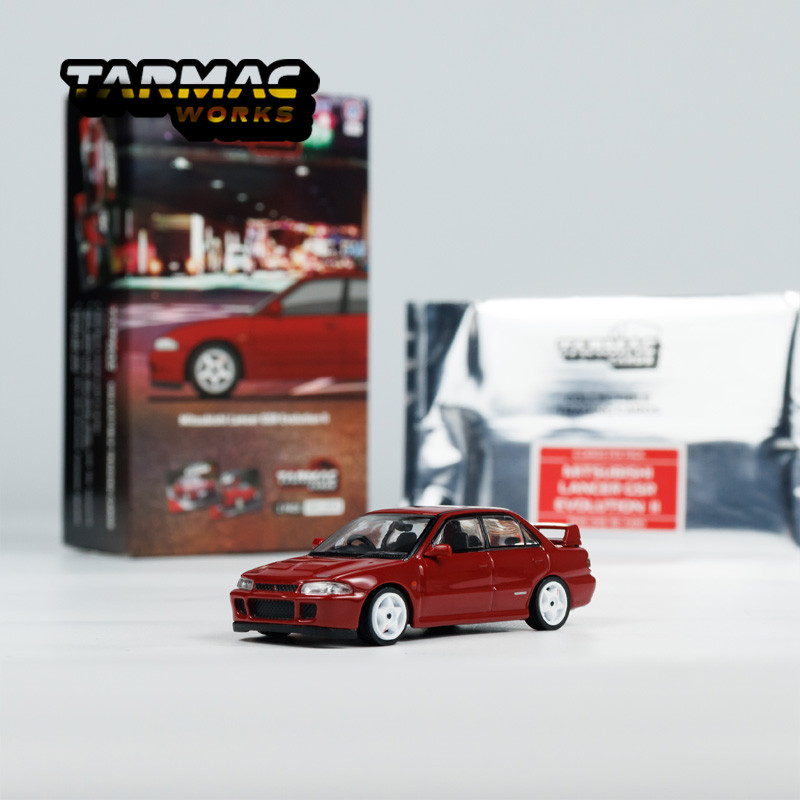 Tarmaac Works 1:64 Lancer GSR Evolution II Red รถโมเดลDiecast