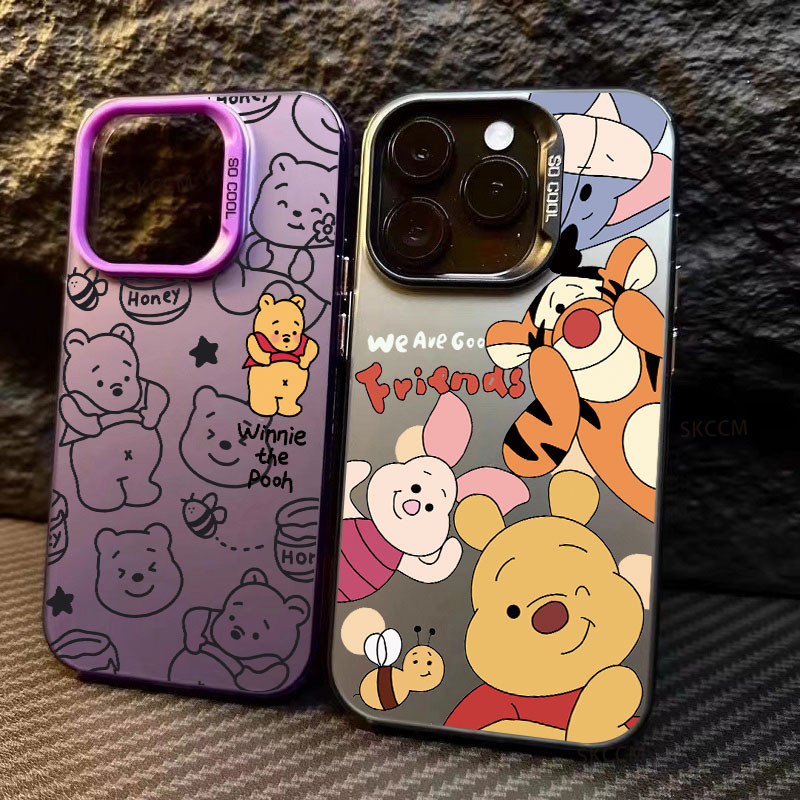 Luxtury Disney Winnie Pooh รูปแบบชุบเคสโทรศัพท์สําหรับ Realme 15 Pro 14X C75X C75 C73 C71 C67 C65 C6