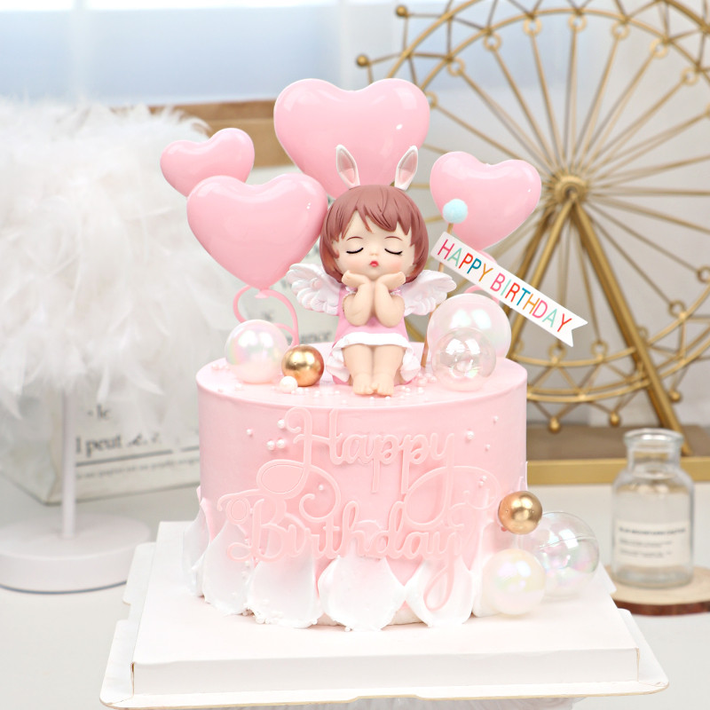 แอนนี่ ตกแต่งเค้กสาวน่ารักแองเจิลเครื่องประดับเด็กตกแต่งงานเลี้ยงวันเกิดเด็ก