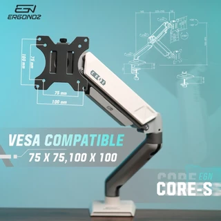 ERGONOZ Monitor Arm แขนจับจอ รุ่น EGN-CORE-S/CORE-D สำหรับจอ 17-32"