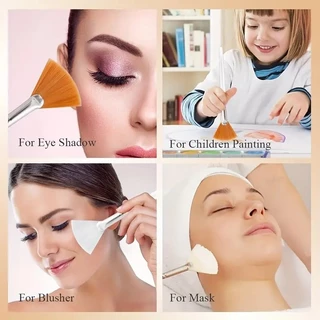 แปรงหน้าพัดลมหน้ากากแปรงนุ่มใบ Applicator แปรงเครื่องมือสําหรับ Peel Glycolic Mask แต่งหน้า