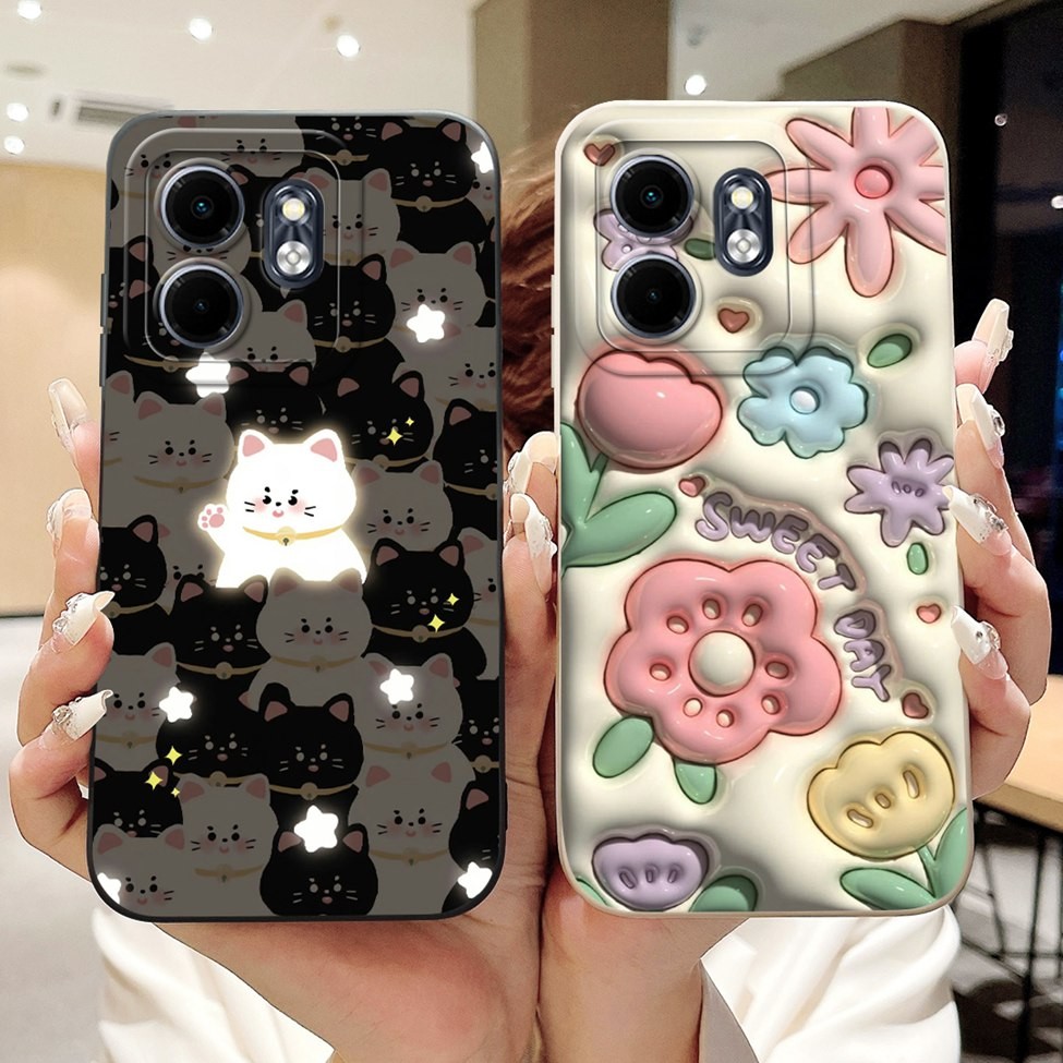 เคส Infinix Smart 9 X6532 ความงามแมวน่ารักแฟชั่นเคสโทรศัพท์ซิลิโคนตลก Infinix Smart 9 ฝาหลังกันกระแท