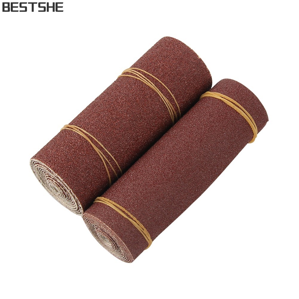 <bestshe> 1 ม้วน 1M 80-600 Grit Emery ผ้าม้วนขัดกระดาษทรายสําหรับเครื่องมือบด