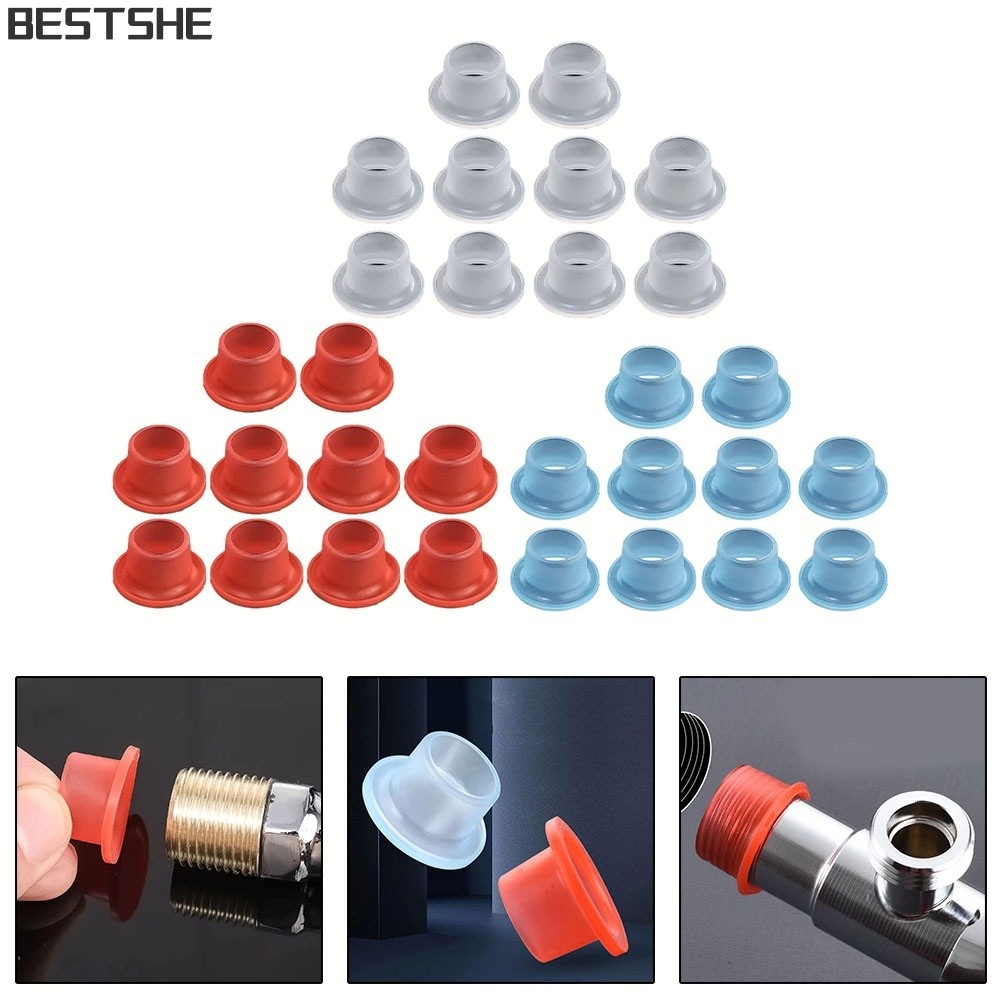 <bestshe> 10 ชิ้นก๊อกน้ํารั่วปะเก็นปิดผนึกวาล์วสามเหลี่ยม Double-Layer G1/2