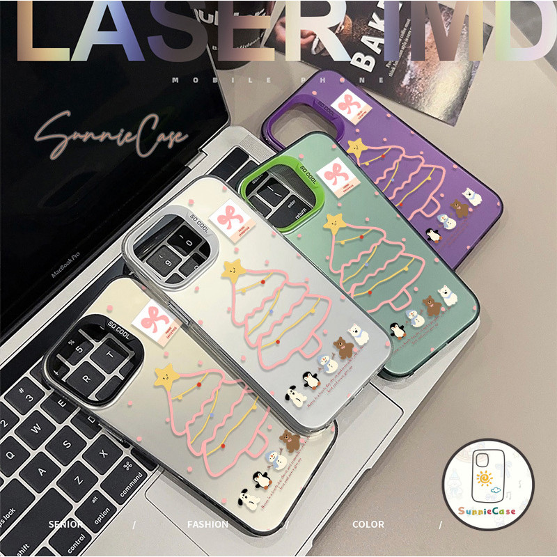 เคสไอโฟน โชคลาภ ต้นคริสต์มาส สำหรับ IPhone 15 11 16 14 13 12 Pro Max XR X XS 8Plus 7Plus Max 7 15 8 Plus SE หรูหรา เคส