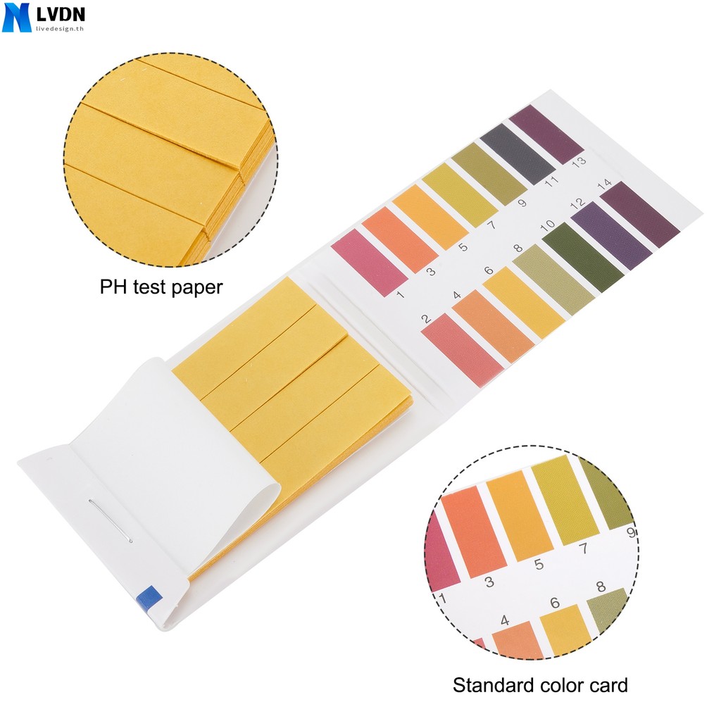 Ph Meters แถบทดสอบตัวบ่งชี้ 1-14 การวิเคราะห์การวัดเครื่องทดสอบ Litmus [LVDN]