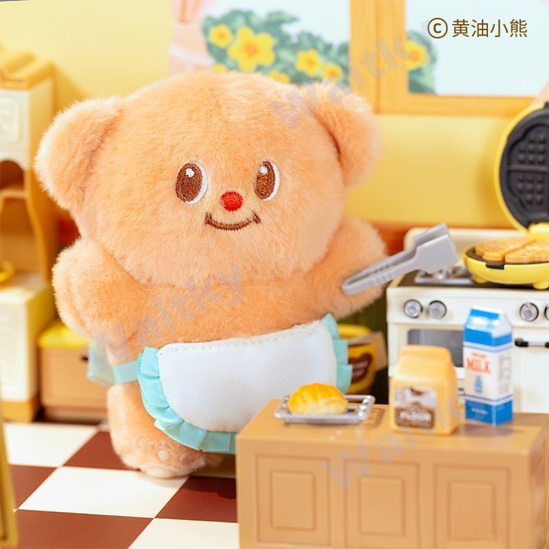 Waitky Butterbear ผ้ากันเปื้อนจี้น่ารักการ์ตูนจี้ของเล่นตุ๊กตาของขวัญวันเกิดเพื่อน
