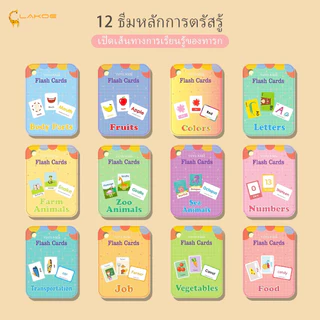 LAKOEMALL แฟลชการ์ด Flash Card การศึกษาปฐมวัย หนังสือเด็ก แฟรชการ์ด ของเล่นเสริมการเรียนรู้ บัตรคํา