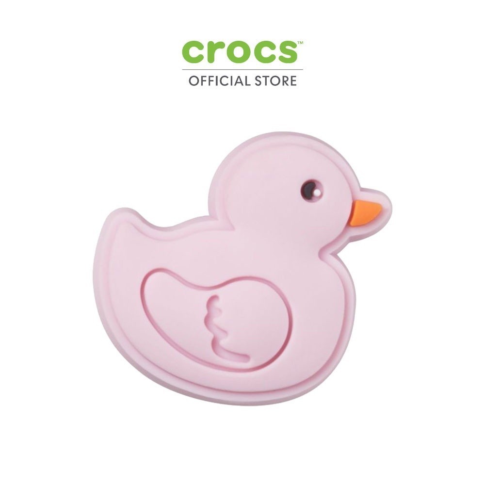 CROCS ตัวติดรองเท้า JIBBITZ PINK RUBBER DUCKY รุ่น 10010097
