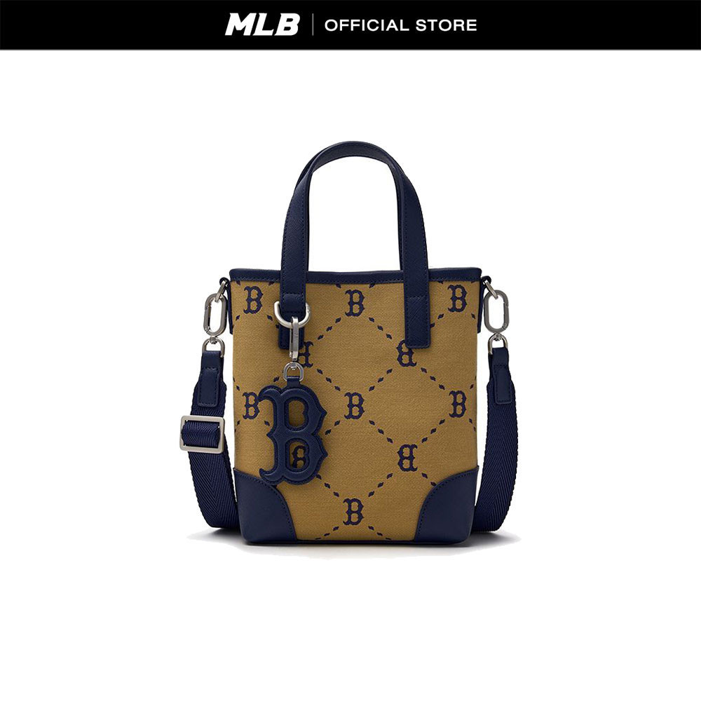 MLB กระเป๋าสะพายข้าง ยูนิเซ็กส์ Jacquard Dia Monogram รุ่น 3ACRS054N 43BGL สีเบจอ่อน