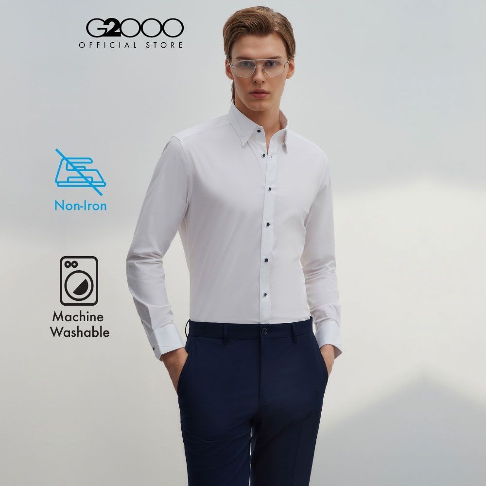 G2000 เสื้อเชิ้ตแขนยาวแบบทางการสำหรับผู้ชาย ทรง Smart Fit รุ่น 4612128200 WHITE
