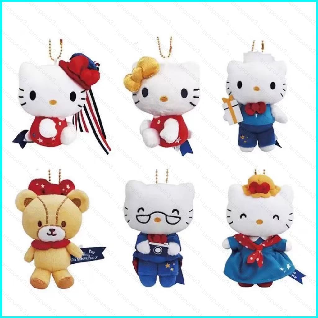 Ellen น่ารัก Sanrio Hello Kitty ตุ๊กตาหมี จี้ของขวัญสําหรับแฟน กระเป๋าเป้สะพายหลังเครื่องประดับพวงกุญแจ