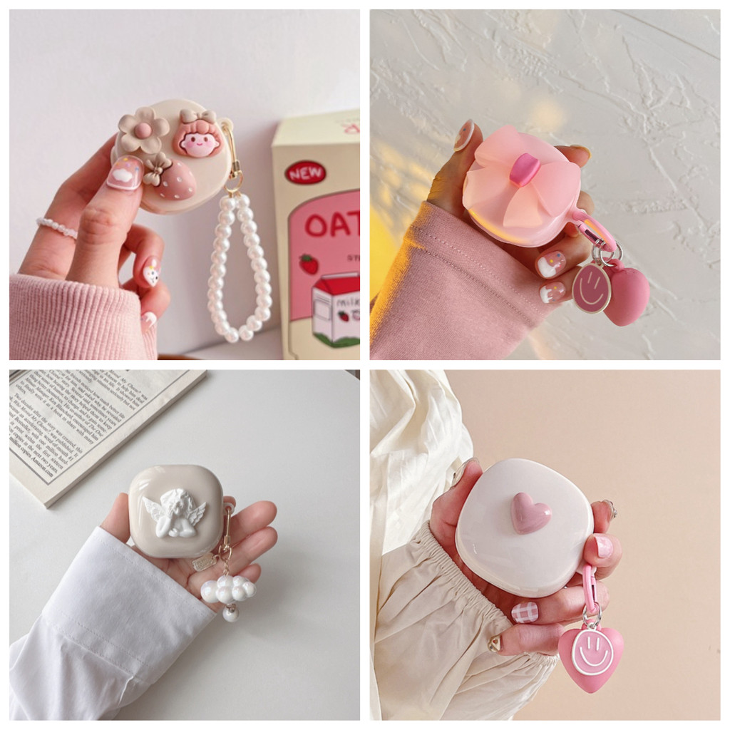 Ins สําหรับ Baseus Bowie E19 / e16 / E20 กรณีการ์ตูนน่ารักพร้อมพวงกุญแจจี้ซิลิโคนหูฟังสําหรับ Baseus