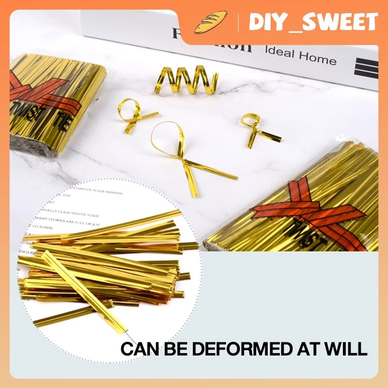 DIY_SWEET【COD】ลวดมัดปากถุง ลวดเมทัลลิค ขนาดยาว 10 cm. แพคละ800 ชิ้น