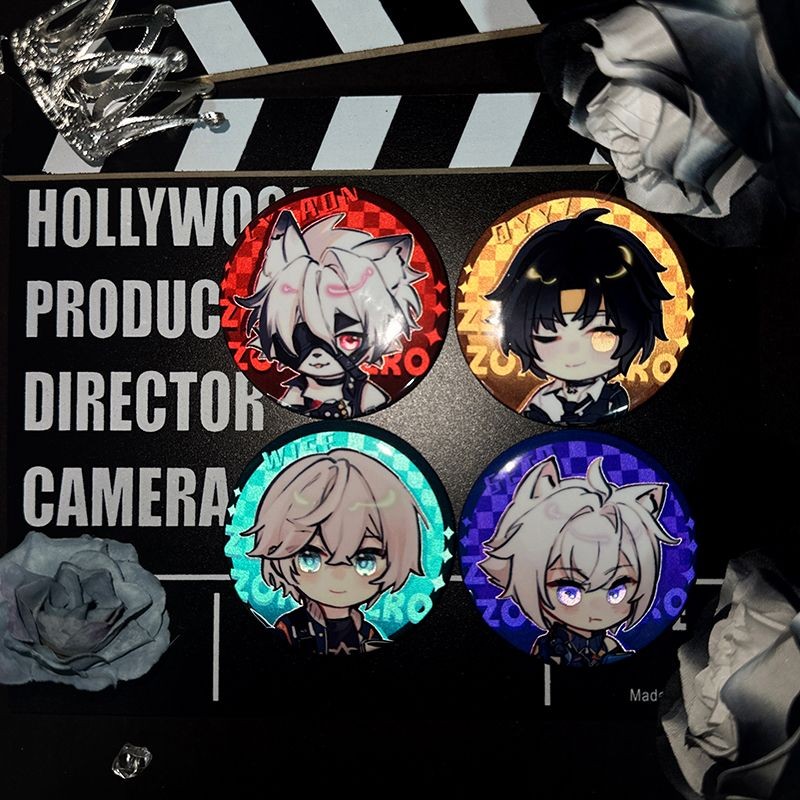 Zenless Zone Zero Doujin โฮมเมดสะท้อนแสง Seth Wise Von Lycaon Asaba Harumasa 58 มม. Badge