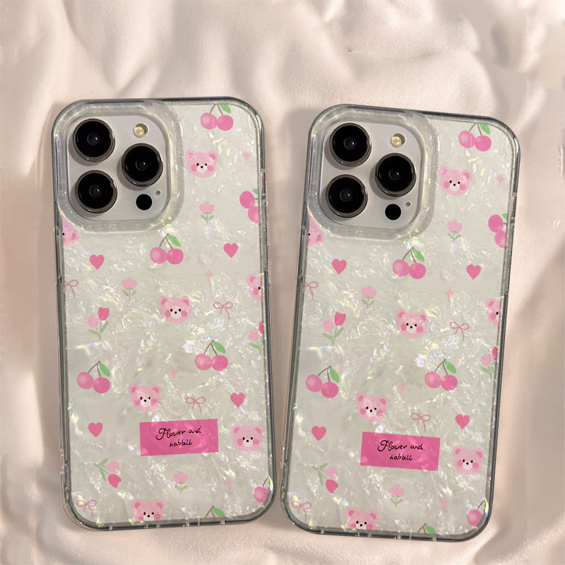 เคสแข็งคุณภาพเงางาม หมีแฟชั่นน่ารัก เคสไอโฟน11 iphone13 14 12 15 11 16 Pro Max 7Plus 8Plus SE XS Max X XR เคสไอโฟน13 ราคา ถูกที่สุด ดีลบีเคเค แกลเลอรีภาพที่ 9