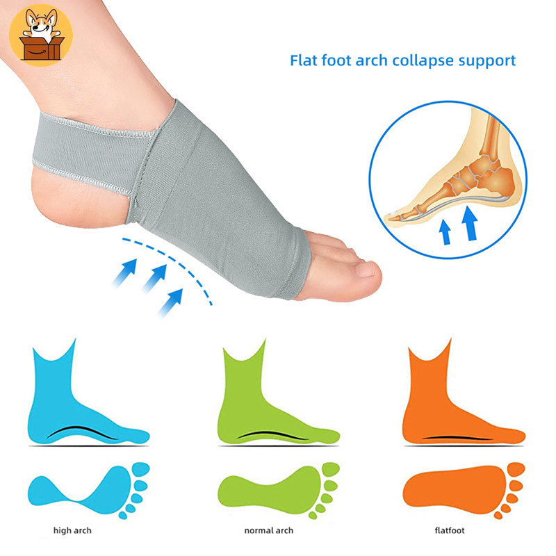 Am-az1 คู่ Arch Support Insoles, Orthopedic Correction Bandage Pads สําหรับเท้าแบน