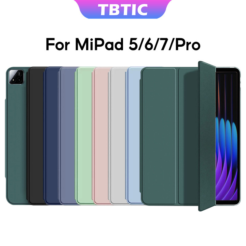 TBTIC สําหรับ Xiaomi Pad 8 7 6 5 Pro กรณีไม่มีปากกาดินสอผู้ถือ Slot 2024 11.2 11 นิ้ว Auto Wake up