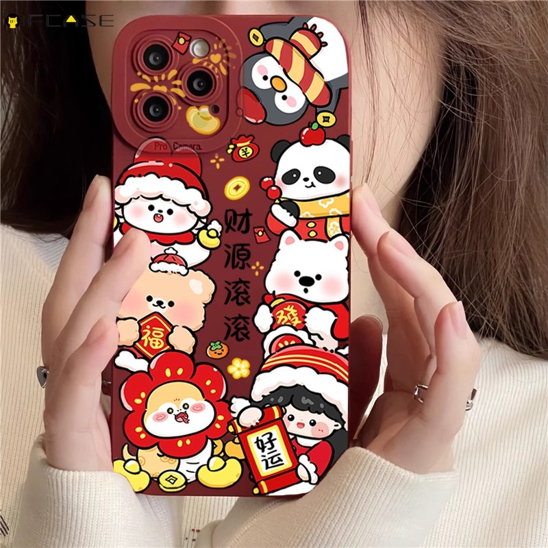 สําหรับVivo Y21D Y29 Y29S Y29T Y19 Y19E Y19S Y300 Plus GT Y300i Y300T Y04 Y04Sเคสโทรศัพท์ตรุษจีนLuck