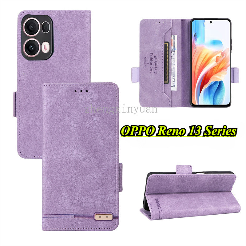 ปลอกสําหรับ OPPO Reno 13 Pro 13F 5G 2024 เคสโทรศัพท์หนังสําหรับ reno13 reno13pro reno13f 13pro Slot กระเป๋าสตางค์วงเล็บป้องกันกรณี