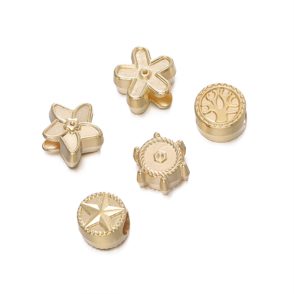 St. kunkka 5 ชิ้นCCB ลูกปัดหลุมขนาดใหญ่ผสม Star ดอกไม้ Spacer ลูกปัดสําหรับ DIY สร้อยข้อมือสร้อยคอทํา - รูปที่ 4