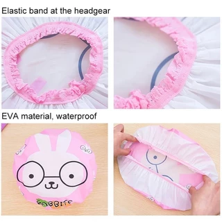 หมวกอาบน้ำ หมวกคลุมผมอาบน้ำ กันน้ำ วัสดุ EVA คุณภาพดี ใส่สบาย มีลายน่ารักให้เลือกหลากหลาย