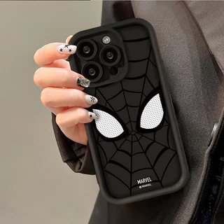 มานเวล Spider เหมาะสำหรับ iPhone 11 12 13 14 15 16 PRO MAX 6 7 8 PLUS X XR XS MAX กล้องป้องกันกรณีโทรศัพท์ซิลิโคน