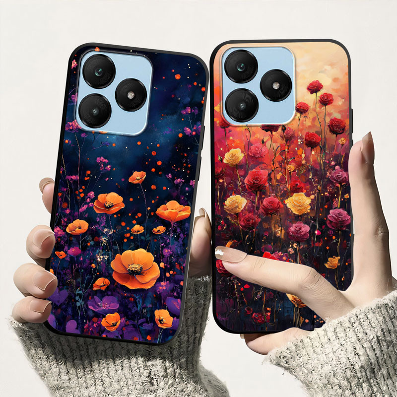 แฟชั่นสําหรับ Wiko T10 T20 T60 กรณีการพิมพ์สีดอกไม้ซิลิโคนนุ่ม TPU กันกระแทกเคสโทรศัพท์สําหรับ Wiko 