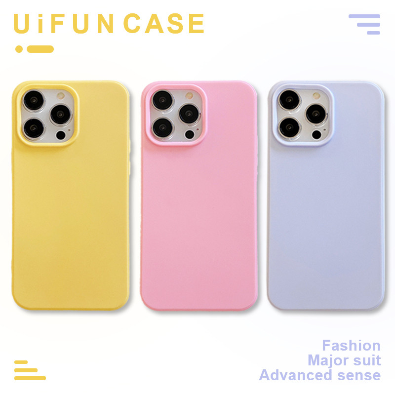 พร้อมสต็อกหลายสีtpu Frostedโทรศัพท์มือถือกรณีเข้ากันได้สําหรับiPhone 16 Plus 15 14 13 Mini 12 11 Pro Max XS Xr 8 7 6s Big Holeกันกระแทกปกหลัง