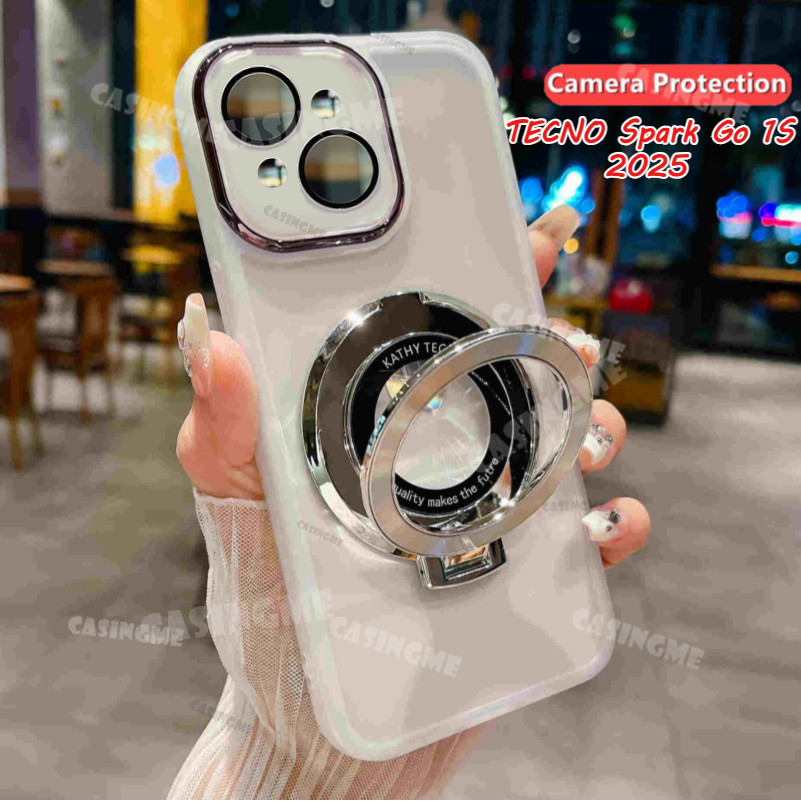 Tecno Spark Go 1S 2025 สําหรับกรณีขาตั้งแม่เหล็ก TECNO Spark Go 1 S SparkGO1S GO1S 1GO Go1 S 4G 5G 2