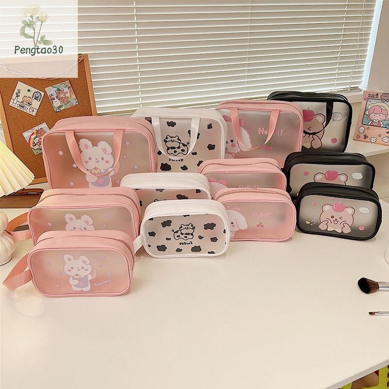 [Eao] กระเป๋าเครื่องสําอางที่จําเป็นโปร่งใสกระเป๋าเดินทางแฟชั่นขนาดเล็กขนาดกลางขนาดใหญ่กระเป๋าแป้งแต่งหน้ากระเป๋าเก็บ [TH]