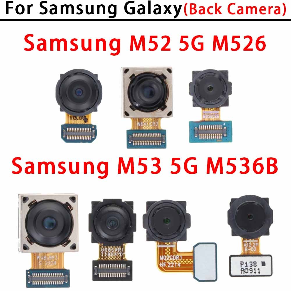 กล้องด้านหลังต้นฉบับสําหรับ Samsung Galaxy M52 5G M526 M53 5G M536B โมดูลกล้องอะไหล่
