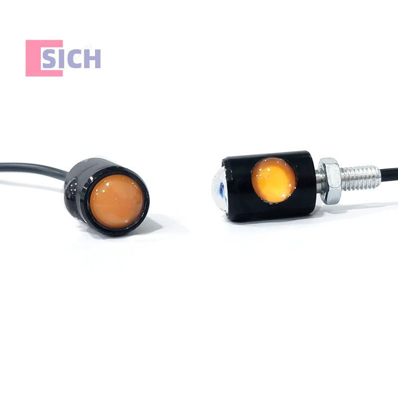 [Sich] Creative Motorcycle Signal Lamp License Plate Light หลอดไฟ LED Eye Shape Turn Indicator Super Bright ติดตั้งง่ายใหม่ ราคา ถูกที่สุด ดีลบีเคเค แกลเลอรีภาพที่ 4
