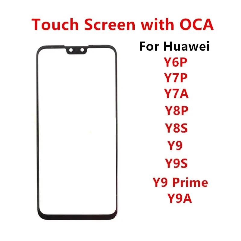หน้าจอสัมผัสสําหรับ Huawei Y6P Y7P Y8P 2020 Y8S Y9 Prime Y9S 2019 Y7A Y9A แผงด้านหน้าจอแสดงผล LCD Ou